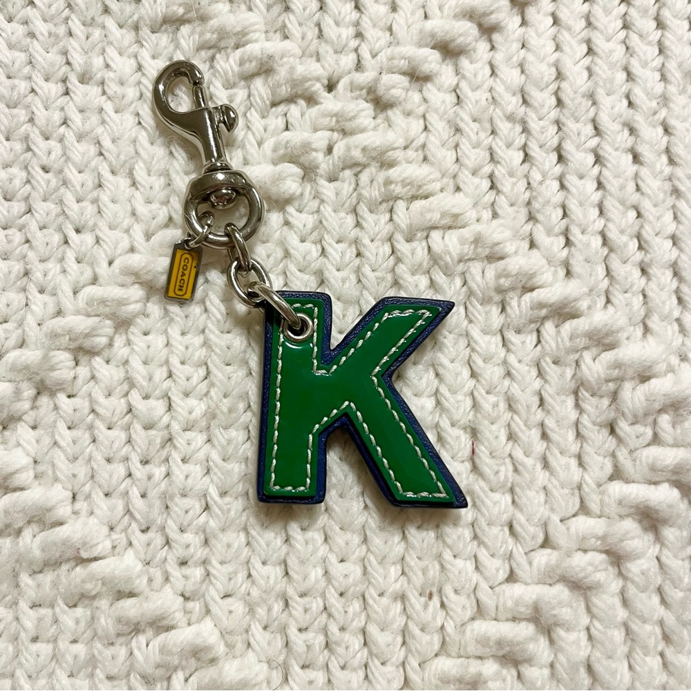 Coach Letter Initial Keychain